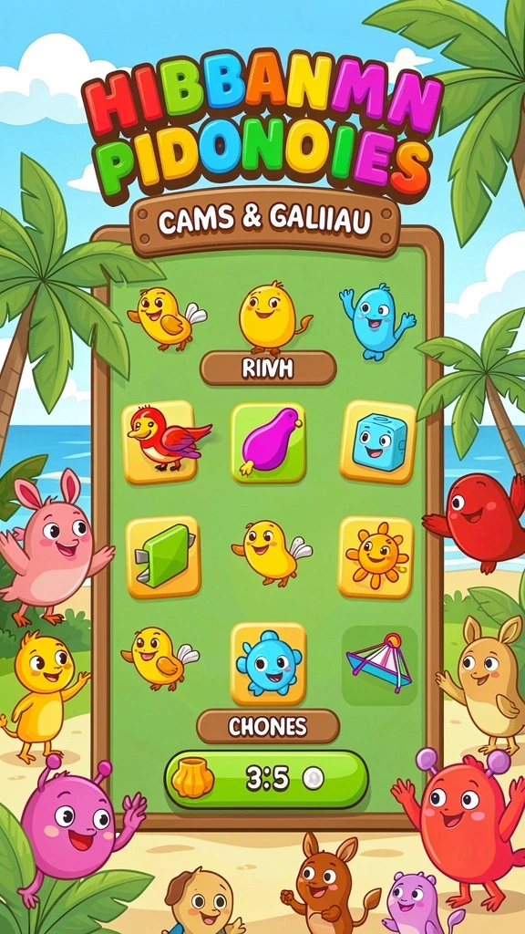 Tampilan awal game yang menarik dan intuitif.