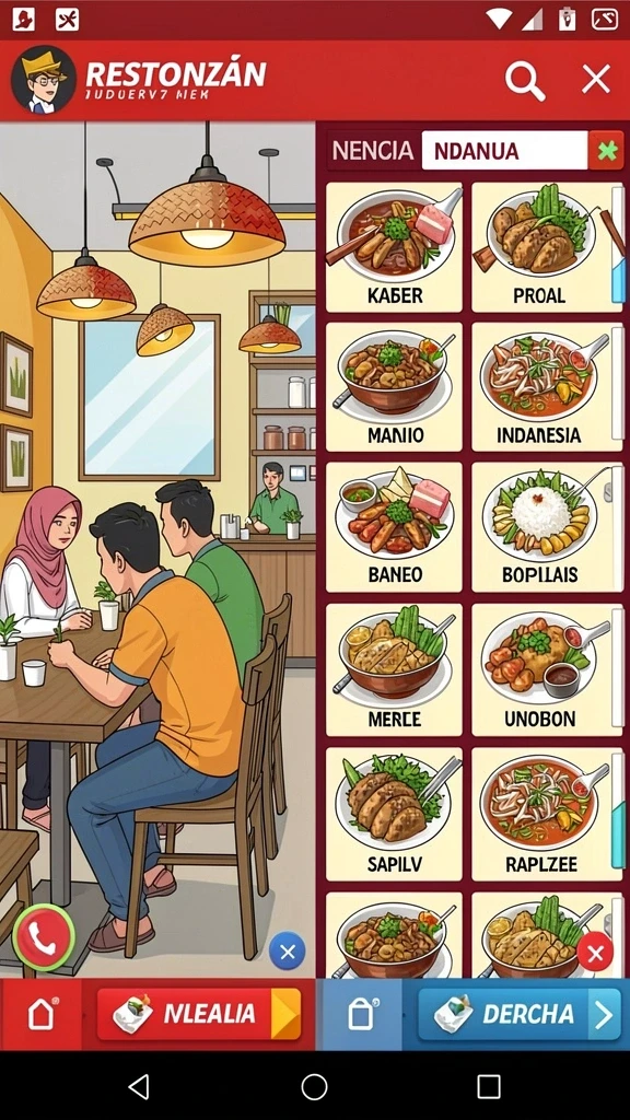 Tampilan antarmuka aplikasi yang intuitif dan menarik.