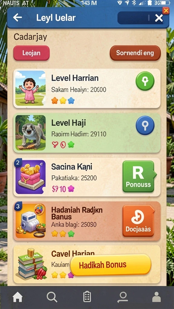 Screenshot menampilkan tampilan awal permainan yang menarik.