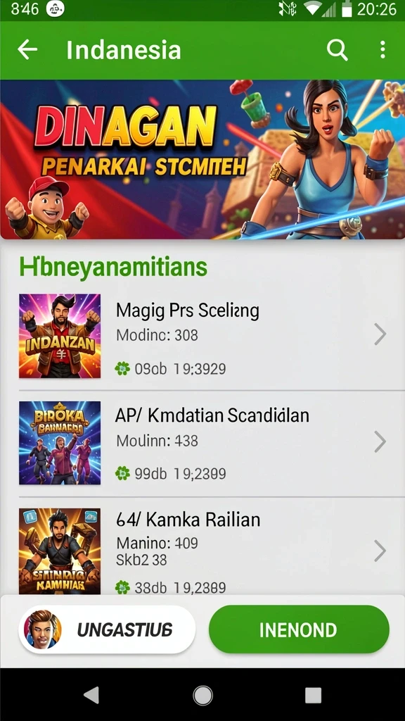 Beragam pilihan permainan yang menantang.
