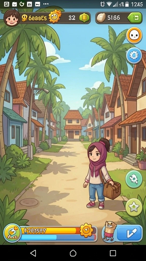 Screenshot menunjukkan tampilan menu utama yang menarik.