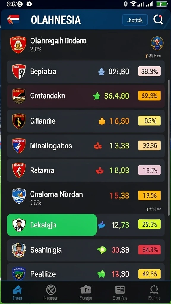 Suasana permainan yang menegangkan dan mendebarkan.